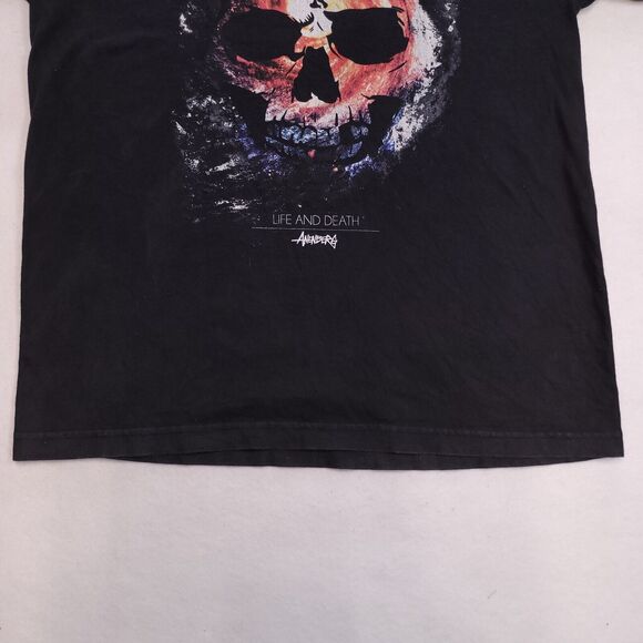 Anenberg Life and Death Graphic Casual T Shirt Adult Mens Size L Black Red - Picture 8 of 10